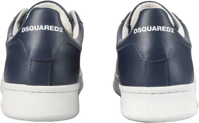 Dsquared2 Leren Logo Sneakers Blue Dames