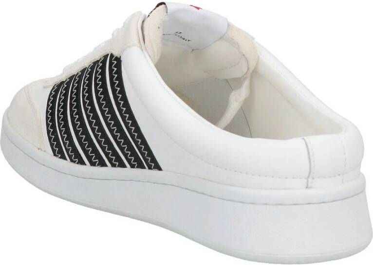 Dsquared2 Leren Open Achter Sneakers Mannen White Heren