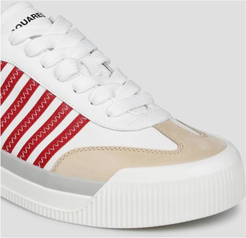 Dsquared2 Leren sneakers met contrasterende details Red Heren