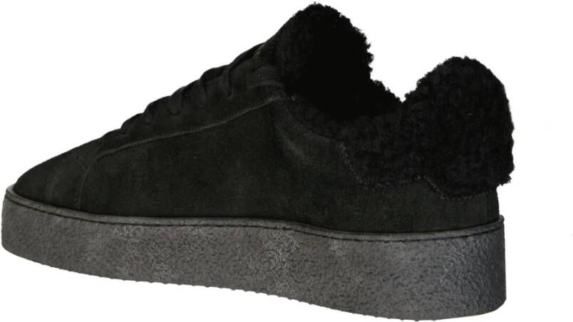 Dsquared2 Leren Sneakers met Eco Bont Voering Black Heren