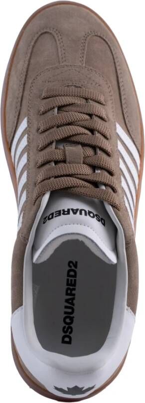 Dsquared2 Leren sneakers met frontsluiting Brown Heren