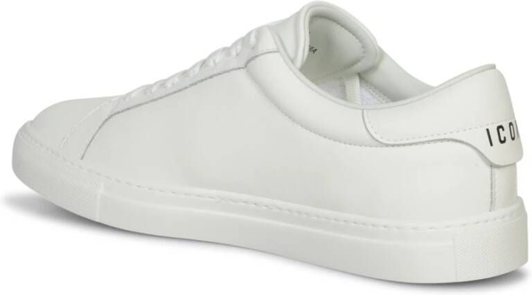 Dsquared2 Leren sneakers met 'Icon' logo White Heren