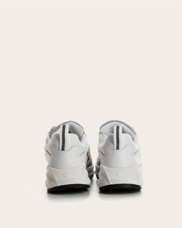 Dsquared2 Leren sneakers met rubberen zool White Dames