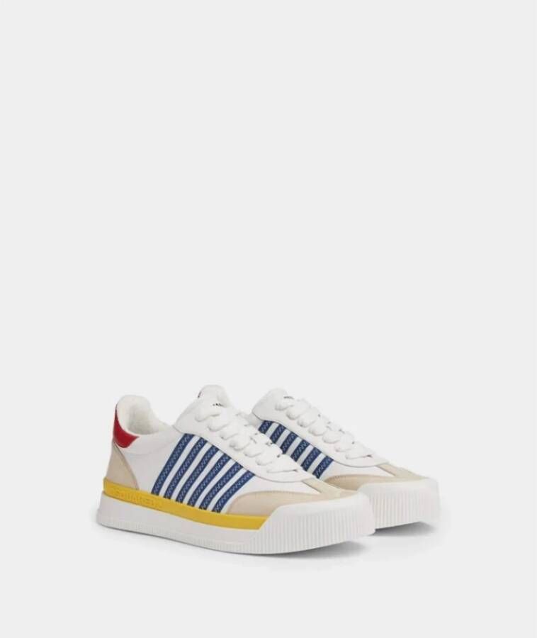 Dsquared2 Leren Sportieve Gestreepte Sneakers Multicolor Heren