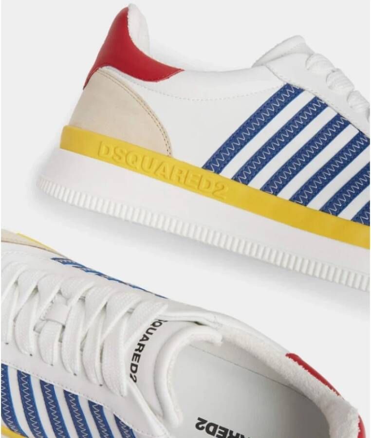 Dsquared2 Leren Sportieve Gestreepte Sneakers Multicolor Heren