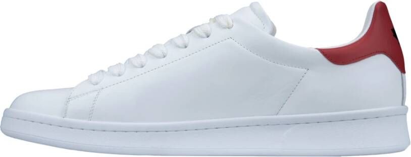 Dsquared2 Leren Veterschoenen met Merkprint White Heren