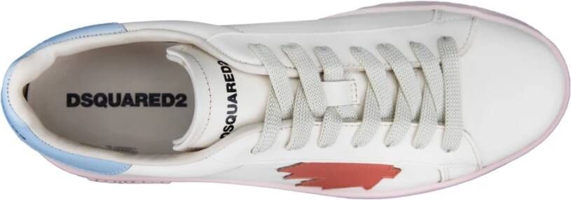 Dsquared2 Leren Veterschoenen The Canadian Stijl White Dames