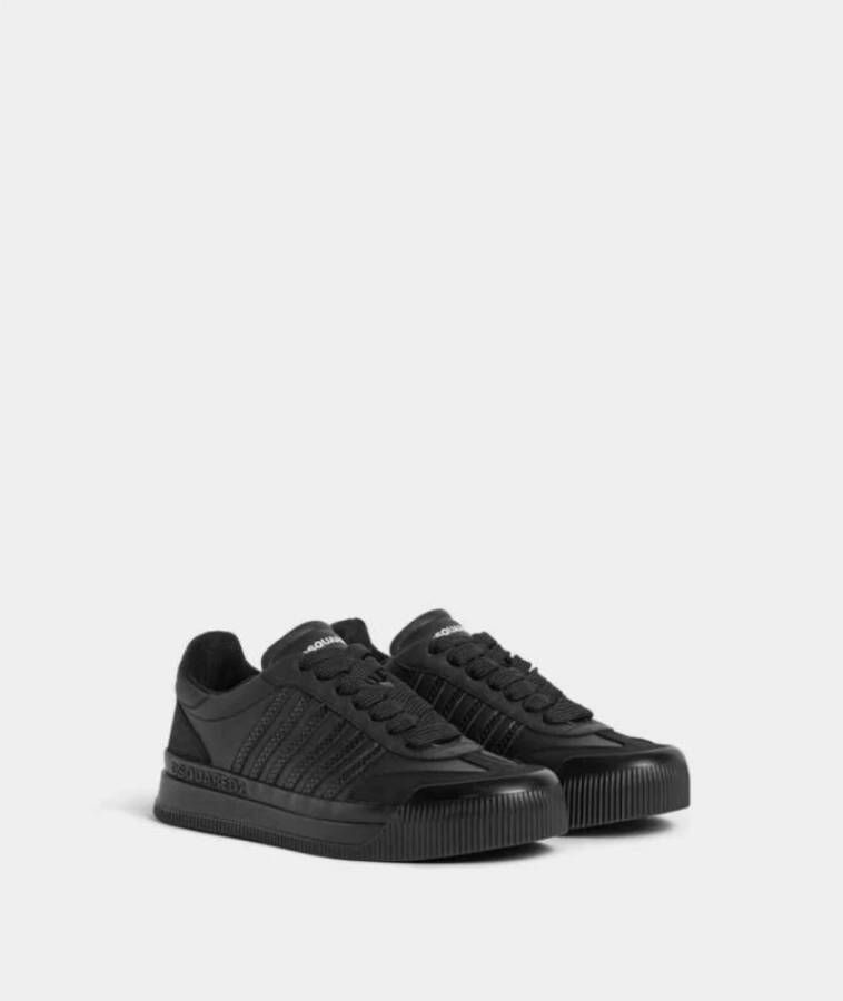 Dsquared2 Monochrome Gestreepte Sportschoenen Black Heren