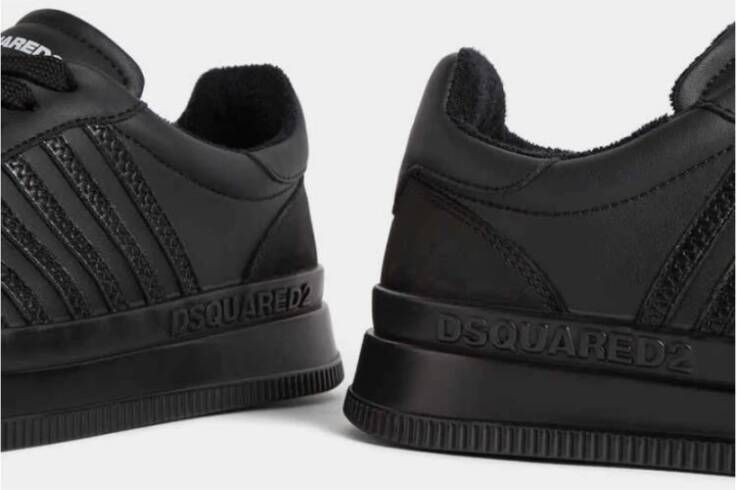 Dsquared2 Monochrome Gestreepte Sportschoenen Black Heren