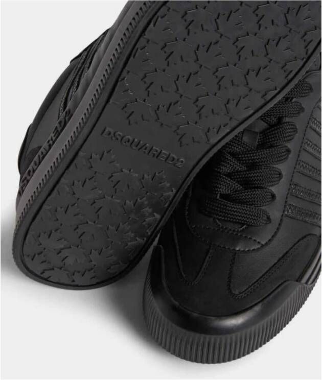 Dsquared2 Monochrome Gestreepte Sportschoenen Black Heren