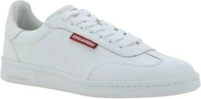 Dsquared2 Monogram Leren Platform Sneakers White Heren