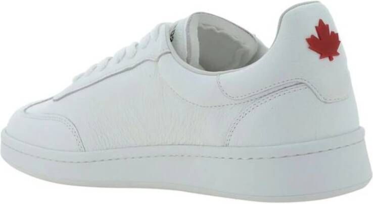 Dsquared2 Monogram Leren Platform Sneakers White Heren