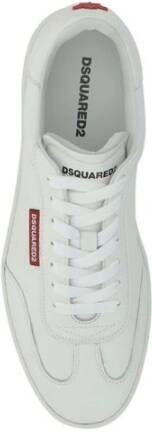 Dsquared2 Monogram Leren Platform Sneakers White Heren