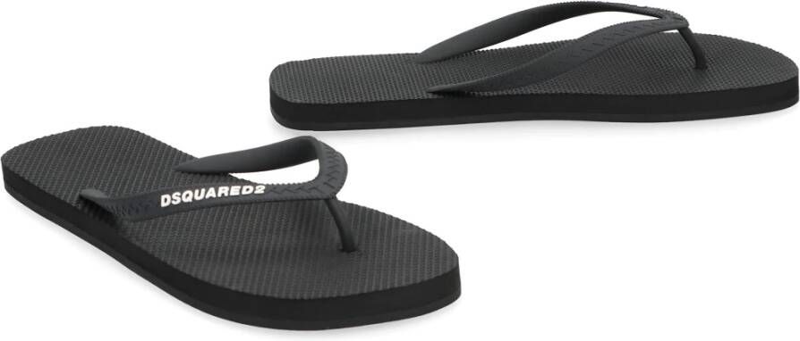 Dsquared2 Rubber Flip-Flop Sandalen Black Heren