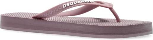 Dsquared2 Rubber slides met logo Purple Dames