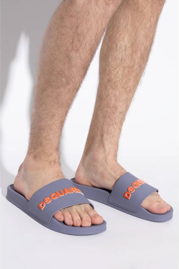 Dsquared2 Slides met logo Gray Heren