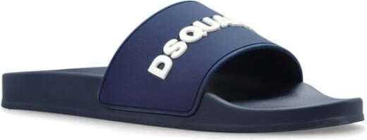 Dsquared2 Slippers met logo Blue Heren