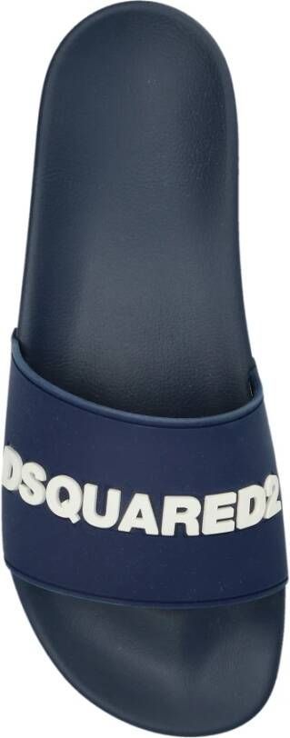 Dsquared2 Slippers met logo Blue Heren