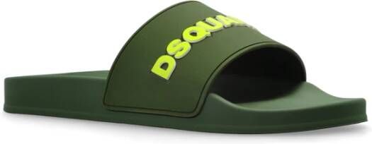 Dsquared2 Slippers met logo Green Heren