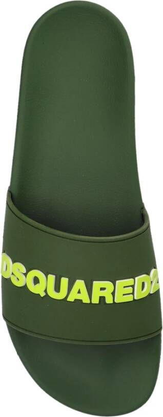 Dsquared2 Slippers met logo Green Heren