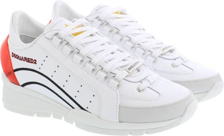 Dsquared2 Luxe leren sneakers voor vrouwen Wit Dames