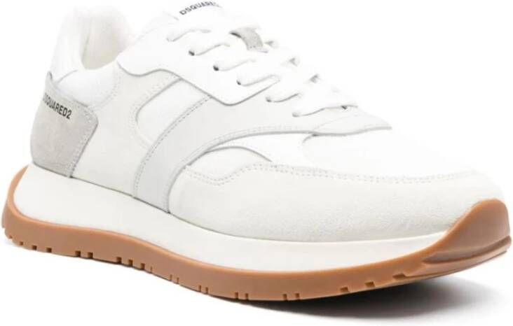 Dsquared2 Witte Polyester Casual Sneakers voor Mannen White Heren