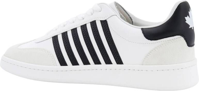 Dsquared2 Witte Sneakers Vitello+Crosta Bianco+Nero Multicolor Heren