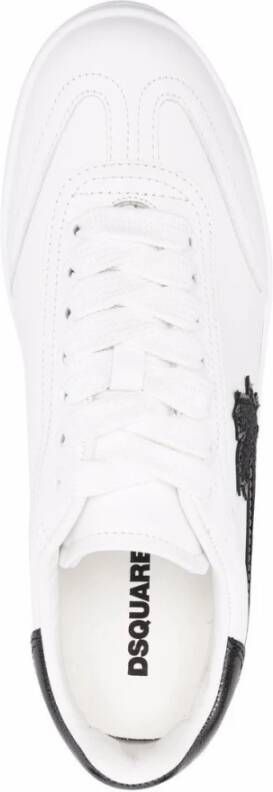 Dsquared2 Glitter Leaf Logo Sneakers Wit Dames