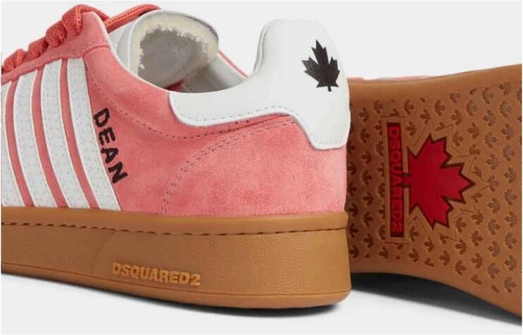 Dsquared2 Sportieve Gestreepte Sneakers voor Vrouwen Orange Dames