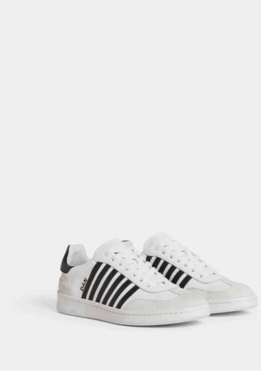 Dsquared2 Sportieve Gestreepte Sneakers White Heren