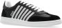 Dsquared2 Zwarte Leren Sneakers met Strepen Black Heren - Thumbnail 6