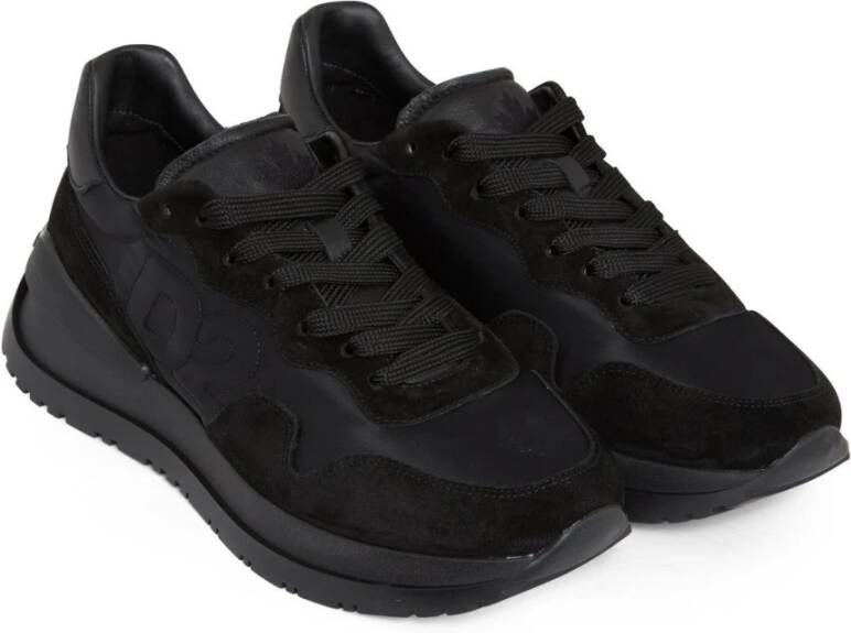 Dsquared2 Stijlvolle Veterschoenen voor Hardlopen Black Heren