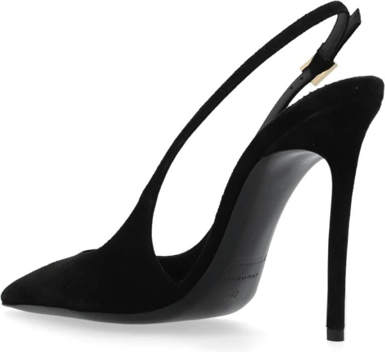 Dsquared2 Suède hoge hakken Black Dames