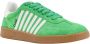 Dsquared2 Suede Leren Band Sneakers Green Heren - Thumbnail 2