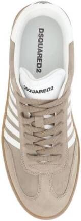 Dsquared2 Suède Leren Sneakers met Contrasterende Banden Gray Heren