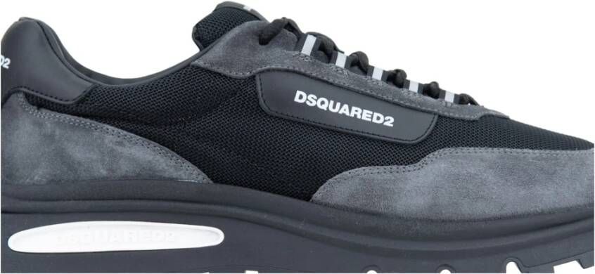 Dsquared2 Suède Veterschoenen voor Heren Black Heren