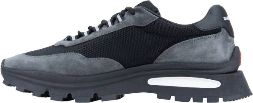 Dsquared2 Suède Veterschoenen voor Heren Black Heren