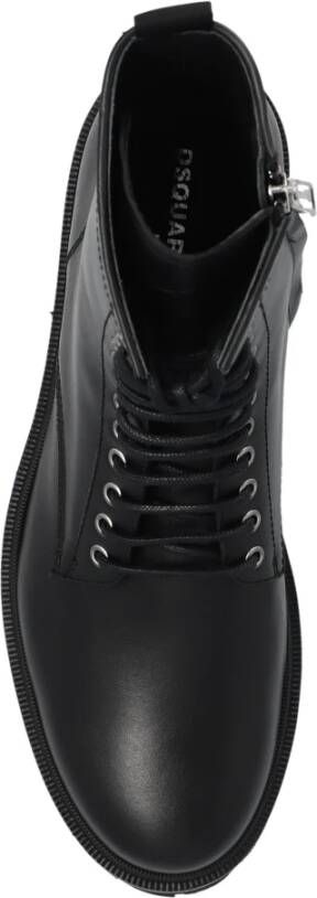 Dsquared2 Veterplatform enkellaarzen Black Heren