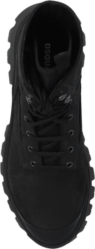 Dsquared2 Veterschoen platform enkellaarsjes Black Heren