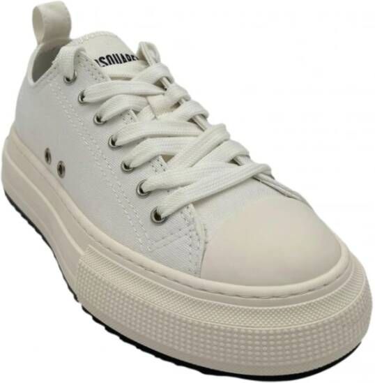 Dsquared2 Witte Berlin Canvas Tennis Sneakers White Heren