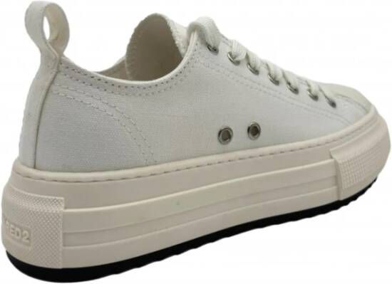 Dsquared2 Witte Berlin Canvas Tennis Sneakers White Heren