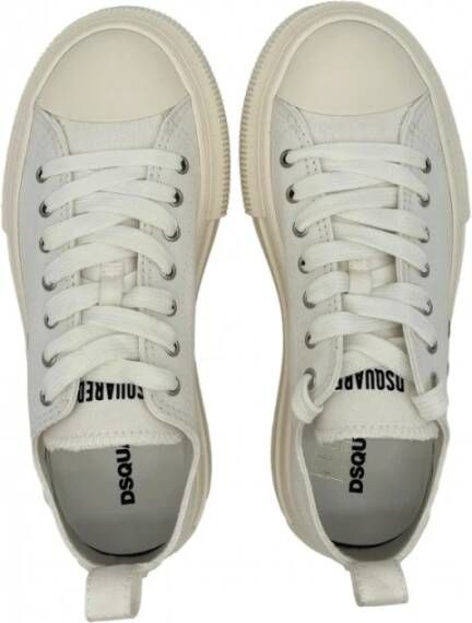 Dsquared2 Witte Berlin Canvas Tennis Sneakers White Heren