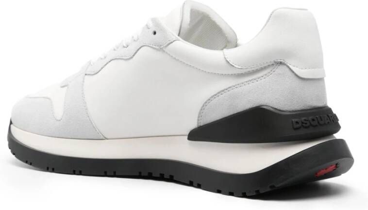 Dsquared2 Witte hardloopschoenen met platte zool White Heren