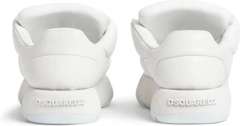 Dsquared2 Witte leren sneakers met logo White Heren