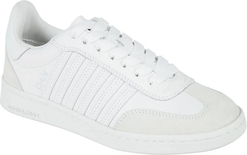 Dsquared2 Witte Leren Sneakers White Dames