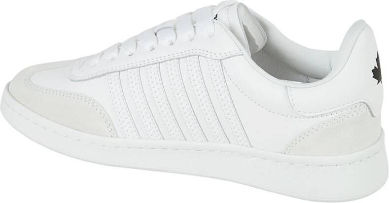 Dsquared2 Witte Leren Sneakers White Dames