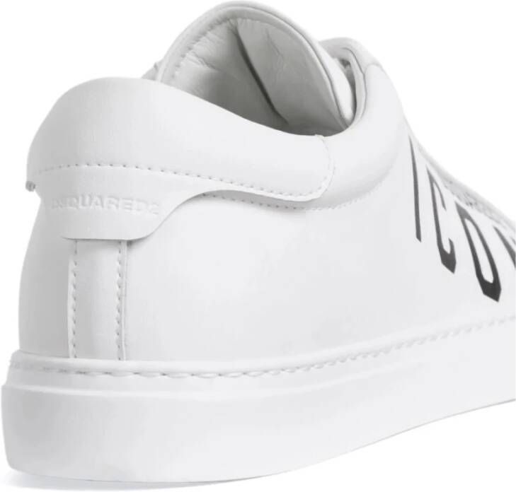 Dsquared2 Witte platte schoenen met icoon White Heren