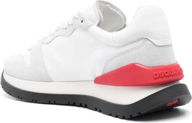 Dsquared2 Witte Rode Icon Zwarte Hardloopschoen White Heren