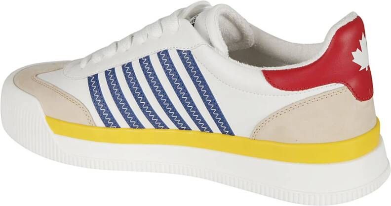 Dsquared2 Witte Sneakers met Streepdetail Multicolor Heren