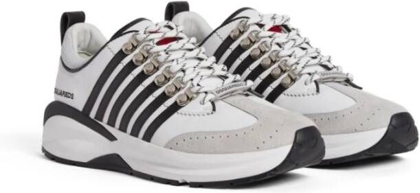 Dsquared2 Witte Sneakers met Zijstreep Detail White Heren